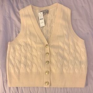 NWT J. Crew cashmere sweater vest xs